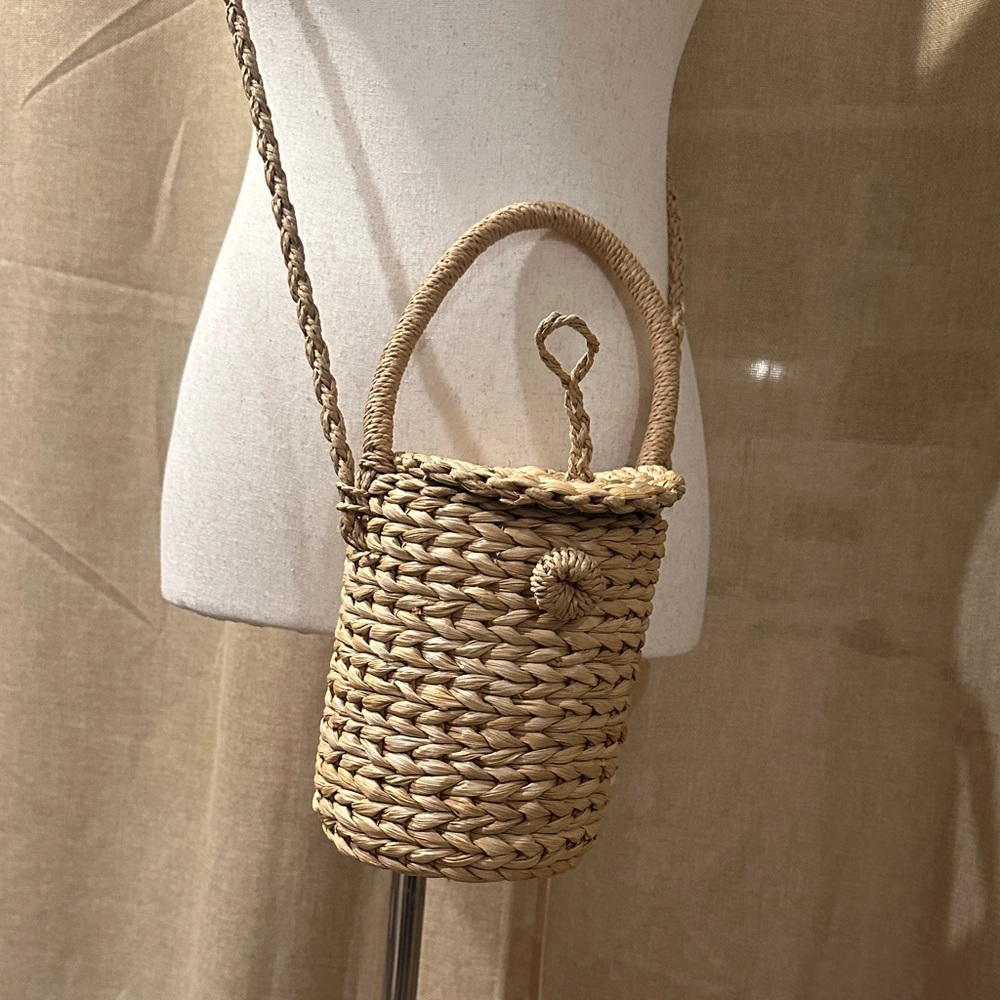 Natural life Woven Straw Bucket Bag